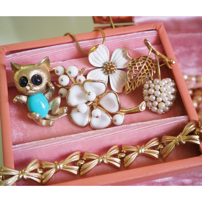 TRIFARIトリファリ キャット猫 ターコイズルーサイト ブローチ