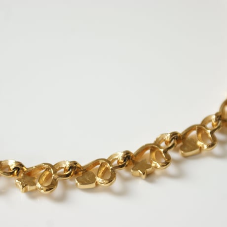 NINA RICCI ニナリッチ ハート スター 星 ゴールド ラインストーン ネックレス / ヴィンテージアクセサリー