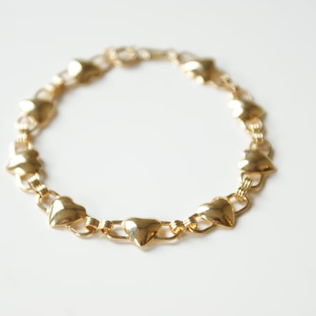 AVONエイボン ゴールド ハート チェーン ブレスレット / ヴィンテージアクセサリー