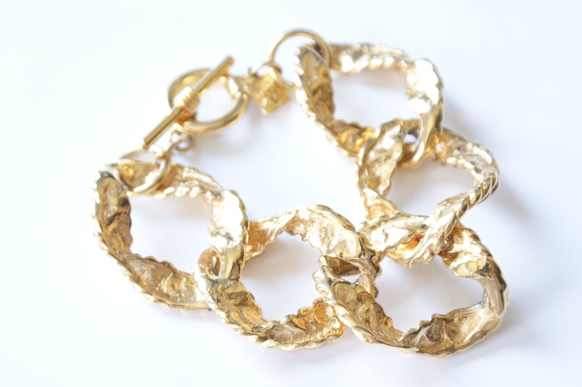 ★アンクライン★ANNE KLEIN★ブレスレット★Bracelet★ゴールド★ ANNE KLEINアンクライン ボリューム チェーン ブレスレット