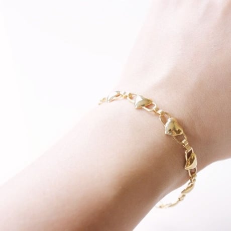 AVONエイボン ゴールド ハート チェーン ブレスレット / ヴィンテージアクセサリー