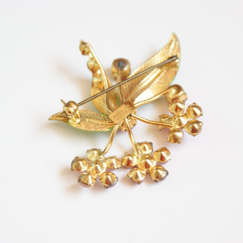 AUSTRIAオーストリア 製 勿忘草 カボションカット ピンクガラス