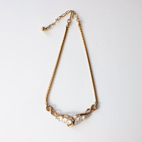 Special price【スペシャル プライス】TRIFARIトリファリ PAT.PEND/ アルフレッド・フィリップ /ラインストーンネックレス / ヴィンテージ・コスチュームジュエリー