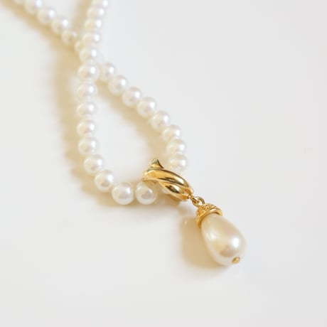 アメリカ買付 AVON エイボン ドロップパール ネックレス/ ヴィンテージアクセサリー