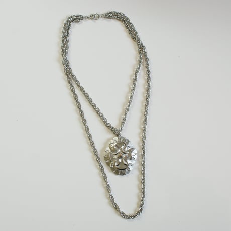 TRIFARIトリファリ シルバートーン 2連 ペンダント/ ヴィンテージジュエリー