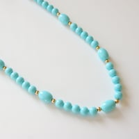 Special price【スペシャル プライス】AVONエイボン ターコイズブルー ロングネックレス箱BOX付き / ヴィンテージアクセサリー