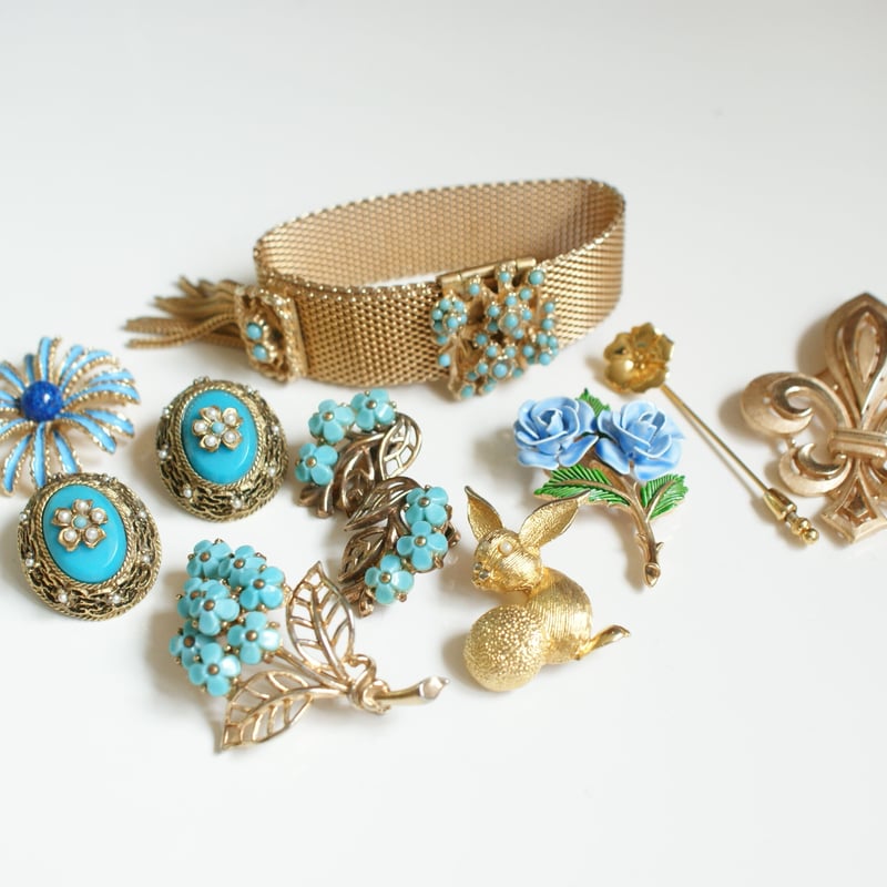 イギリス買付】 ラビット 兎 うさぎ ブローチ/ ヴィンテージ