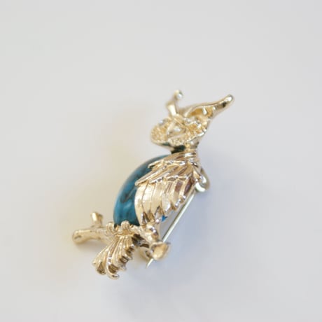 GERRY'S ターコイズ ルーサイトMother ブローチ / ヴィンテージアクセサリー