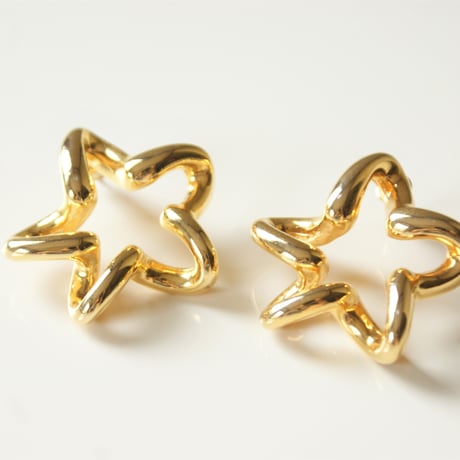 スター 星 ゴールド ピアス / ヴィンテージアクセサリー