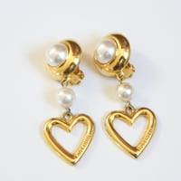 Special price【スペシャル プライス】MOSCHINO モスキーノ ハート パール イヤリング/ ヴィンテージジュエリー・アクセサリー
