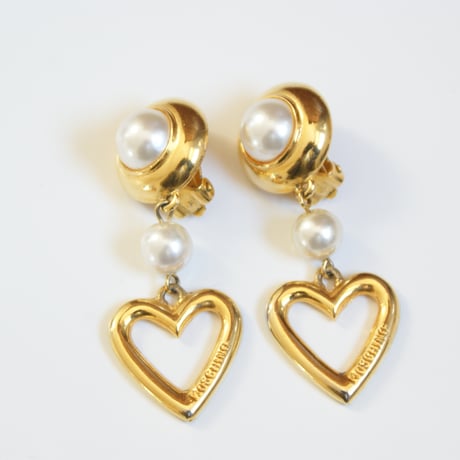 Special price【スペシャル プライス】MOSCHINO モスキーノ ハート パール イヤリング/ ヴィンテージジュエリー・アクセサリー