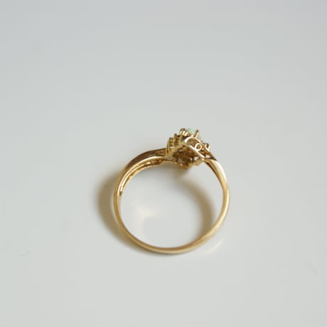 K18YG  オパール ダイヤモンド リング指輪 / ヴィンテージジュエリー・アクセサリー