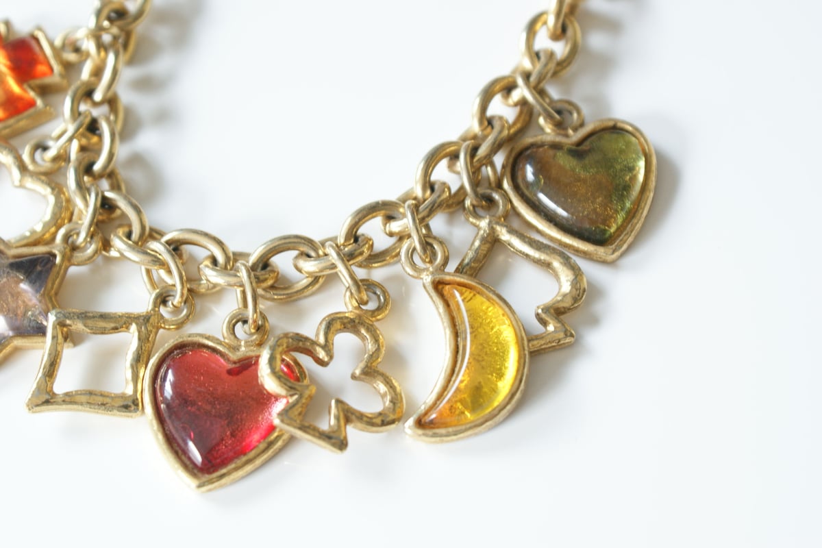 美品【レア】MOSCHINOモスキーノ キャンディ ルーサイト チャーム ブレス