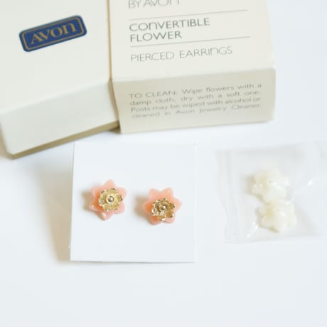AVONエイボン   フラワー 3WAY ピアス / ヴィンテージジュエリー・アクセサリー