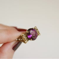 【イギリス買付 】リボン パープル リング指輪/ ヴィンテージ・アンティークジュエリー