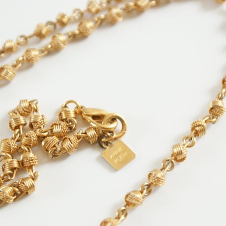 ANNE KLEIN アン・クライン ノットデザイン ロングチェーンネックレス/ ヴィンテージアクセサリー