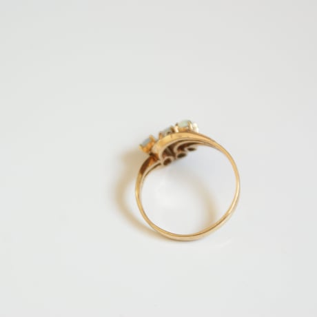 K18YG ３オパール リング指輪 / ヴィンテージジュエリー・アクセサリー