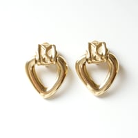 GIVENCHYジバンシィ ドアノッカー ハート イヤリング / ヴィンテージアクセサリー