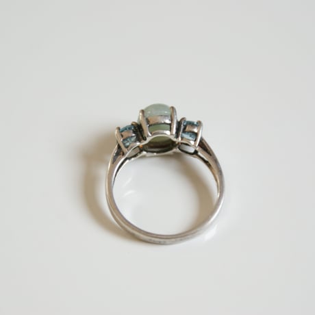 AVONエイボン SLV925 ジェイド ブルートパーズ シルバーリング指輪 / ヴィンテージジュエリー・アクセサリー