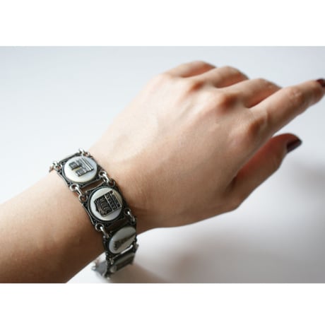 フランス スーベニア エッフェル塔 マザーオブパール ブレスレット / ヴィンテージ・アンティークジュエリー