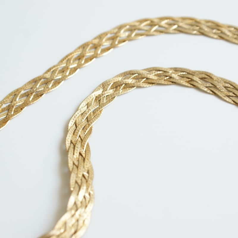 ヴィンテージ　シルバー　イタリア　925 スクリュー　編み込み　ネックレス ヴィンテージ シルバー イタリア 925 スクリュー 編み込み