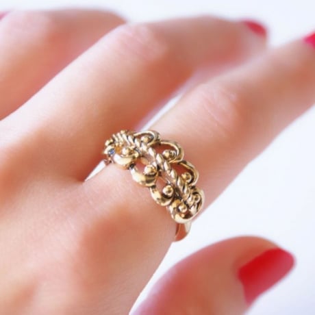 Special price【スペシャルプライス】AVONエイボンゴールド燻しリング / ヴィンテージジュエリー・アクセサリー