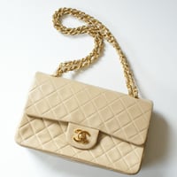 CHANELシャネル マトラッセベージュ 23 ダブルフラップ  箱BOX付 / ヴィンテージファッション