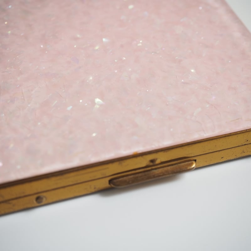 ヴィンテージ シガレットケース 名刺入れ レトロ シェル ピンク ルーサイト シガレットケース 名刺入れ