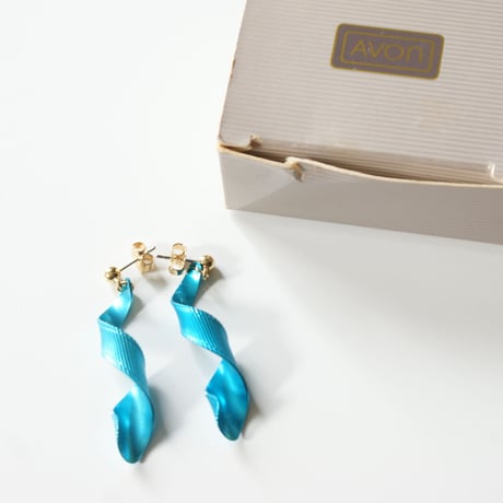 Special price【スペシャル プライス】 ネオンブルー ツイスト コンフェッティ ピアス / ヴィンテージアクセサリー
