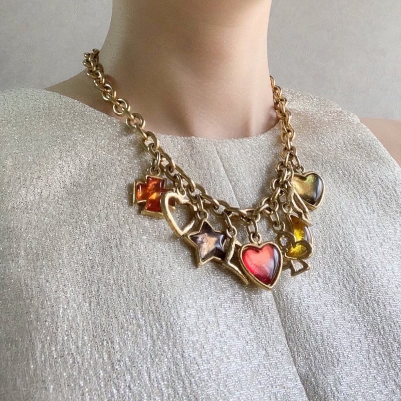 MOSCHINOモスキーノ キャンディ ルーサイト チャームネックレス MOSCHINOモスキーノ キャンディ ルーサイト チャームネックレス