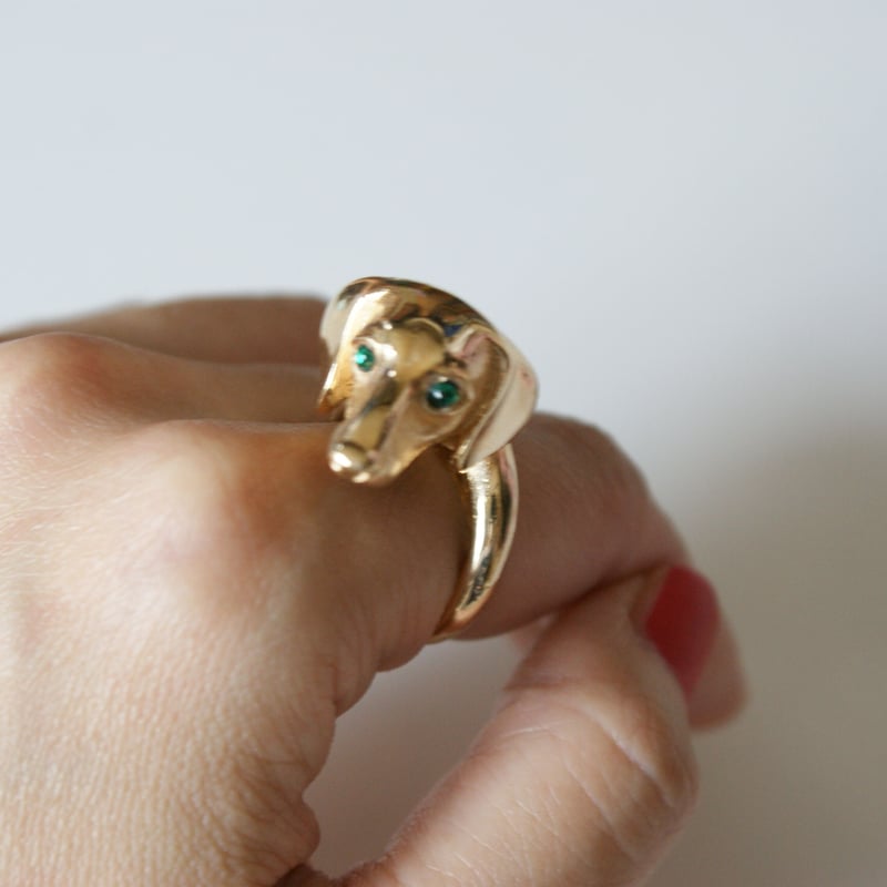 ヴィンテージジュエリーArt Deco エナメリング　ハンティングドッグ ヴィンテージジュエリーArt Deco エナメリング ハンティングドッグ