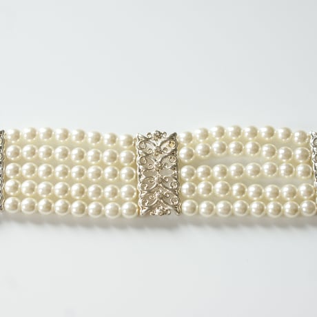 AVONエイボン 5連 パール チョーカー ネックレス / ヴィンテージ・コスチュームジュエリー
