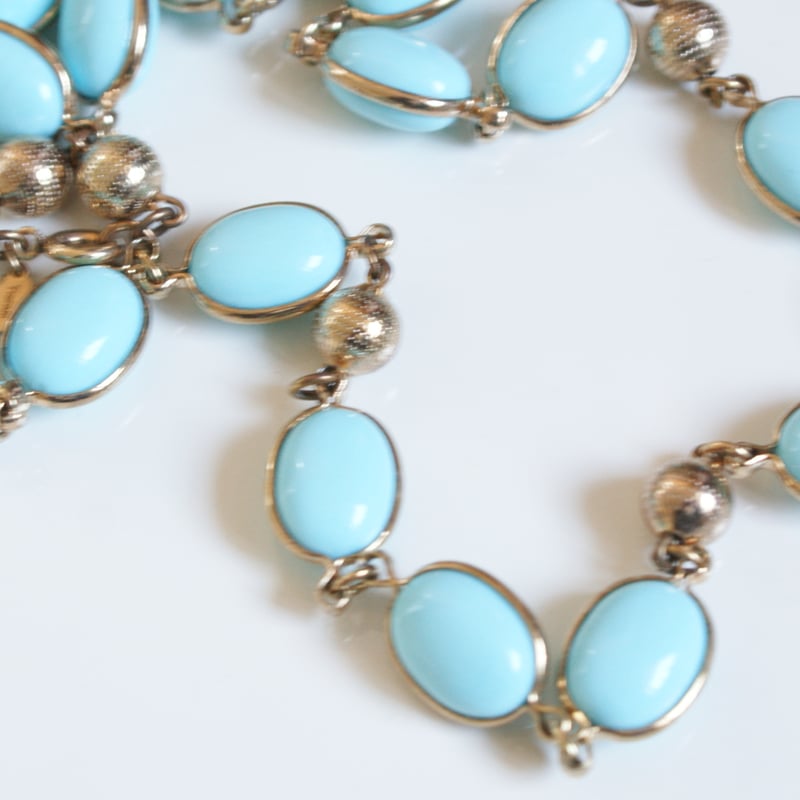 TRIFARI トリファリ ブルーストーン ヴィンテージ ネックレス TRIFARIトリファリ ターコイズカラー ルーサイト ロングネックレス