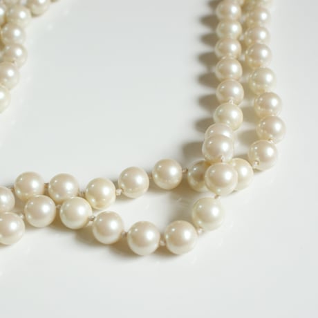 MONETモネ 大粒ガラスパール ロング ネックレス / ヴィンテージアクセサリー