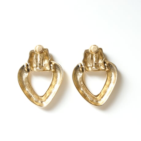 GIVENCHYジバンシィ ドアノッカー ハート イヤリング / ヴィンテージアクセサリー