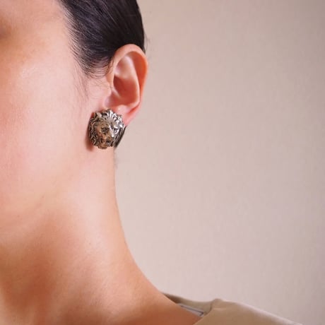 【アメリカ買付】Accessocraft NYC ライオン  獅子座 イヤリング  / ヴィンテージアクセサリー