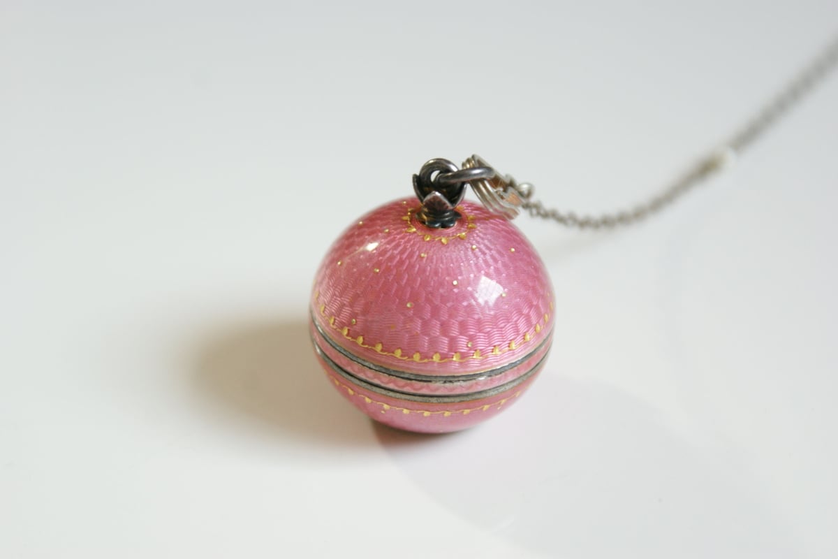 Special price【スペシャルプライス】純銀シルバー 七宝ピンク