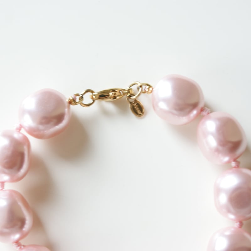MONETモネ パステルピンク 大粒 バロック パール ブレスレット