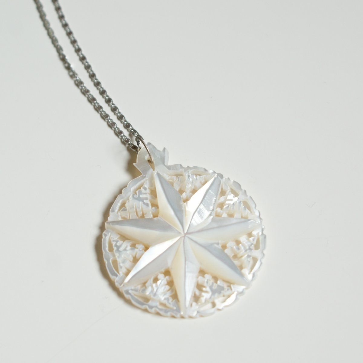 ベツレヘムパール　七芒星ネックレス ベツレヘムパール 七芒星 白蝶貝 シェル マザーオブパール ネックレス