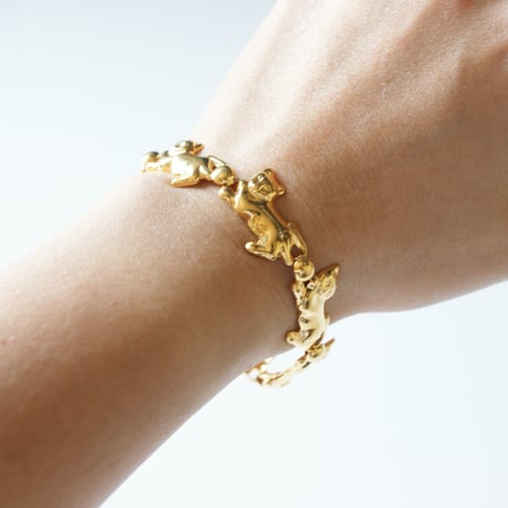 AVONエイボン ヴィンテージ 猫キャットモチーフ  ゴールドブレスレット / ヴィンテージアクセサリー