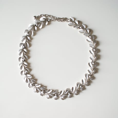 TRIFARIトリファリ ハート リーフ シルバートーン ネックレス / ヴィンテージアクセサリー・コスチュームジュエリー