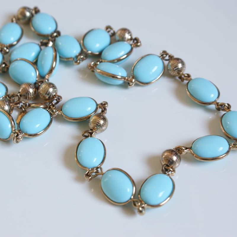 TRIFARIトリファリ ターコイズカラー ルーサイト ロングネックレス