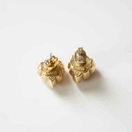 AVONエイボン レッド ハートシェイプ ラインストーン ピアス / ヴィンテージアクセサリー