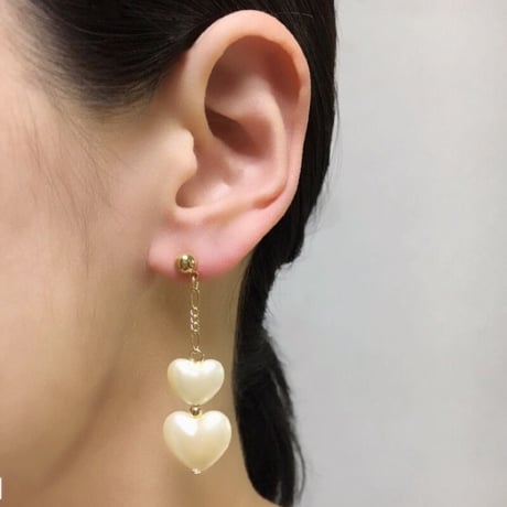 Special price【スペシャル プライス】AVONエイボン ハート パール ピアス BOX箱付き / ヴィンテージアクセサリー