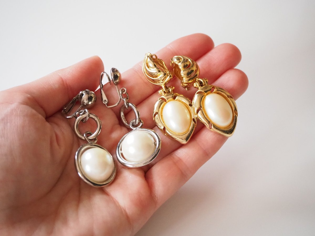 AVON ヴィンテージ 3WAYネックレス イヤリング パール セットジュエリー