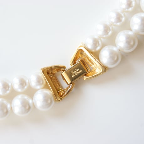 NAPIERネイピア パール 2連 ネックレス デッドストック 未使用品/ ヴィンテージアクセサリー・コスチュームジュエリー
