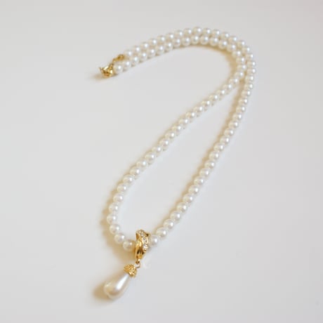 アメリカ買付 AVON エイボン ドロップパール ネックレス/ ヴィンテージアクセサリー