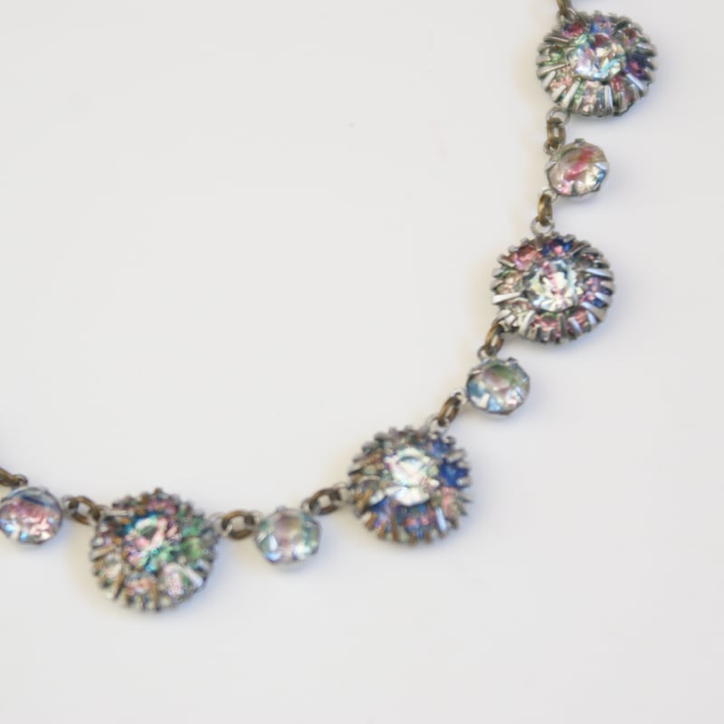 イギリス買付】アイリスガラス ネックレス / ヴィンテージ