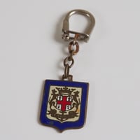 【フランス買付】Special price【スペシャルプライス】LE CROISIC ル・クロワジック エナメル 紋章 スーベニア キーホルダー/ヴィンテージ・アンティーク雑貨