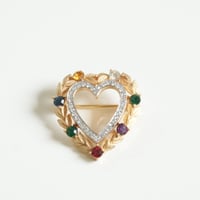 TRIFARIトリファリ  ハート リガード ミニブローチ / ヴィンテージ・コスチュームジュエリー